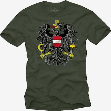 MAKAYA Shirt 'AT-Adler groß' in Green: front