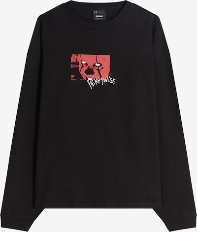 Bershka Majica 'HORROR MOVIE IT' u svijetlo crvena / crna / bijela, Pregled proizvoda