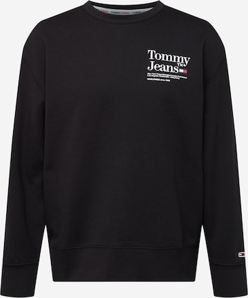 Tommy Jeans Sweatshirt in Black: front
