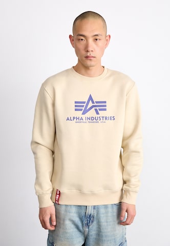 ALPHA INDUSTRIES Sweatshirt in White: front