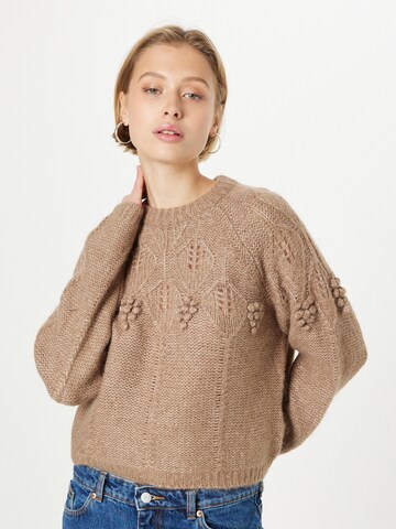 Pull-over 'ANNA' OBJECT en marron : devant