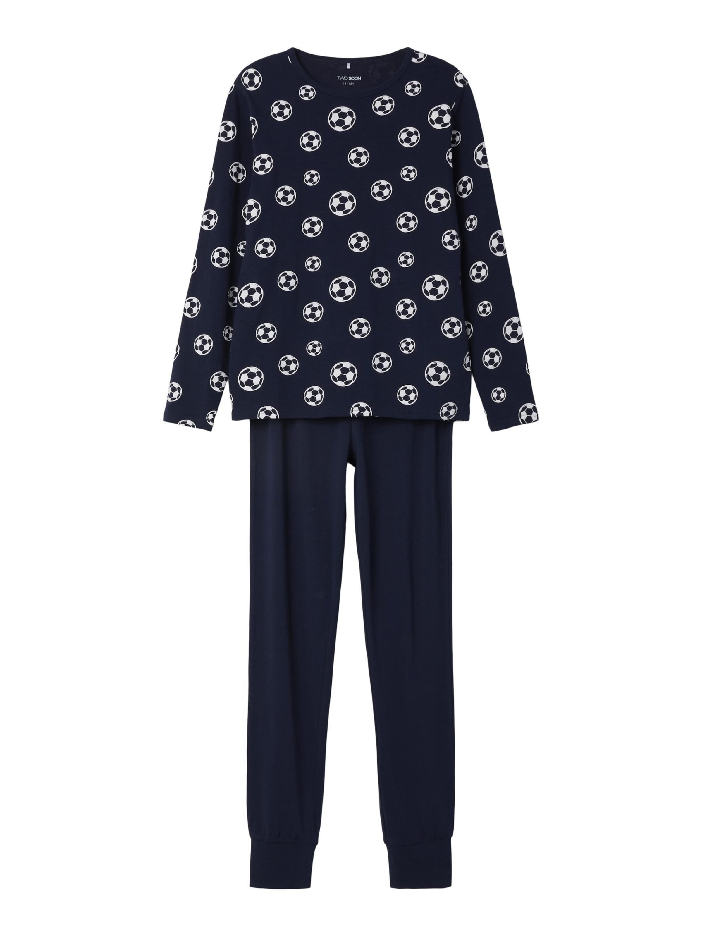 TWO SOON Pajamas in Blue: front