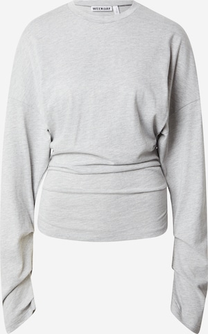 WEEKDAY Shirt 'Georgina' in Grey: front