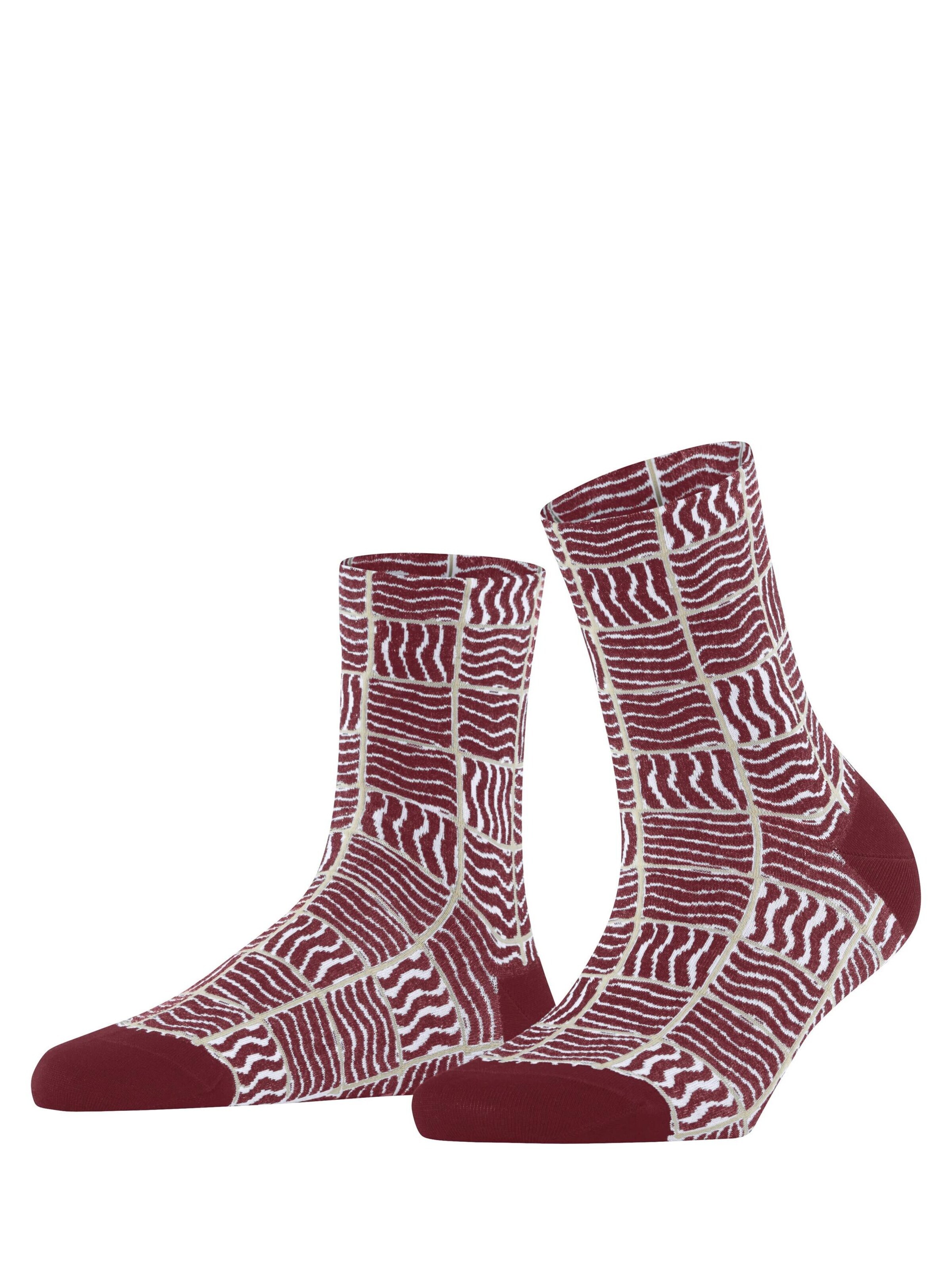 FALKE Socken 'Coast Tile'‌‌‌‌‌‌‌‌‌ in Rot: Vorderseite