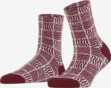 FALKE Socken 'Coast Tile' in Rot: Vorderseite