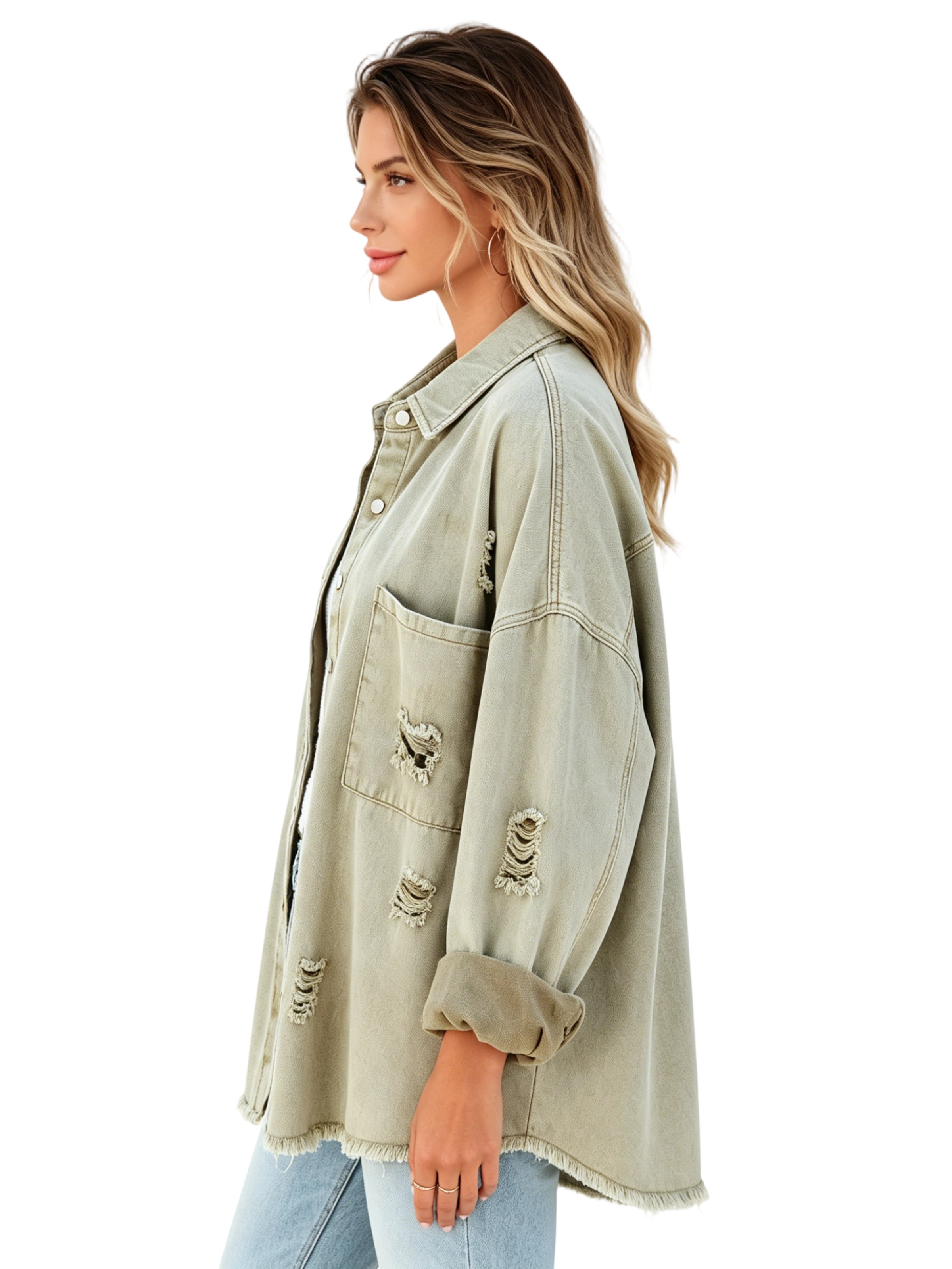Yesfashion Between-Season Jacket in Green