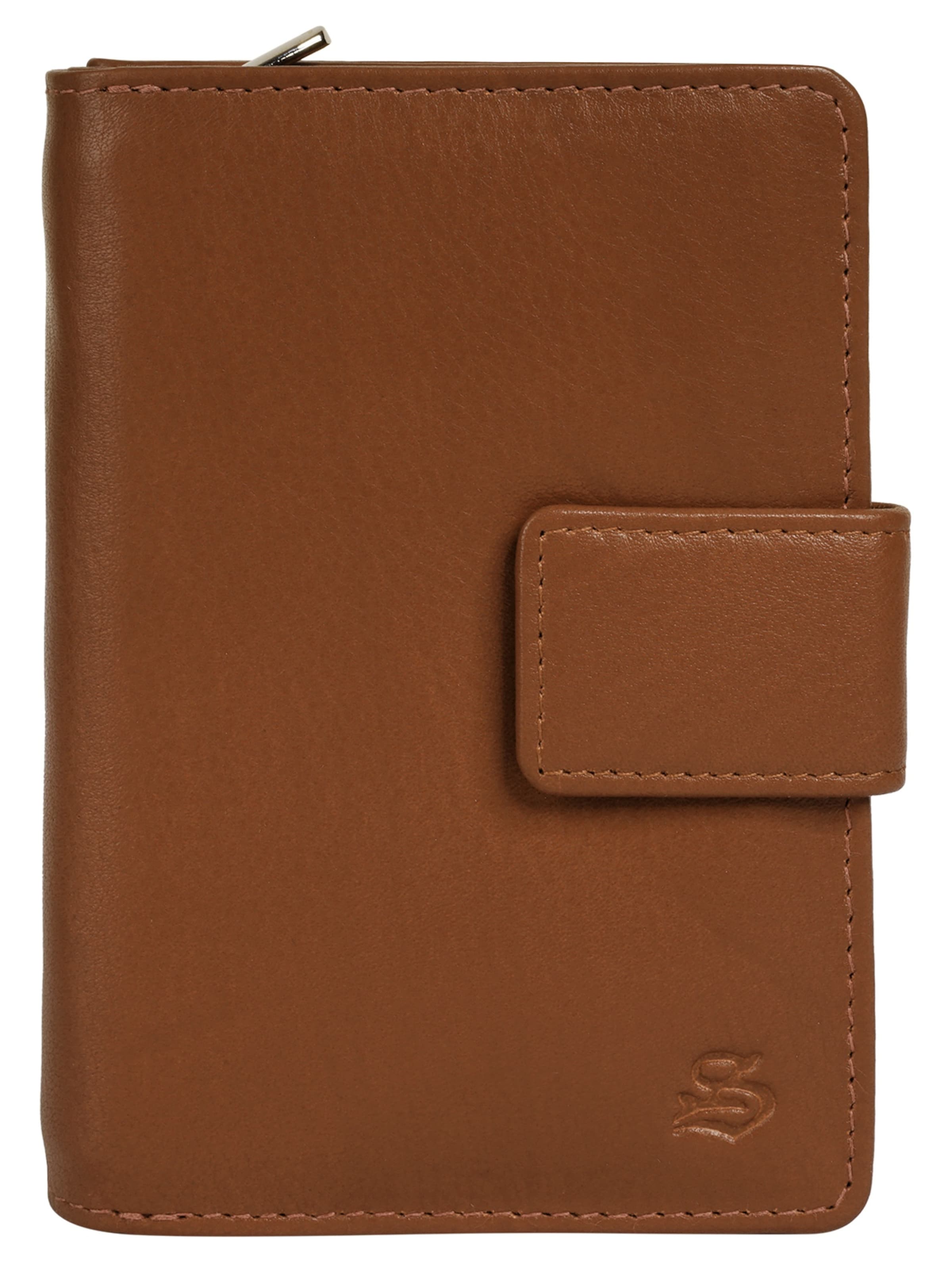 Szuna Wallet 'Szuna Geldbörse mit Reißverschluss' in Brown: front