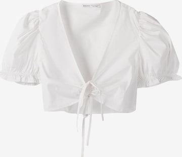 Camicia da donna di Bershka in bianco: frontale