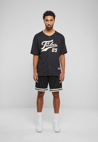 FUBU - Regular Calças 'Varsity' em preto