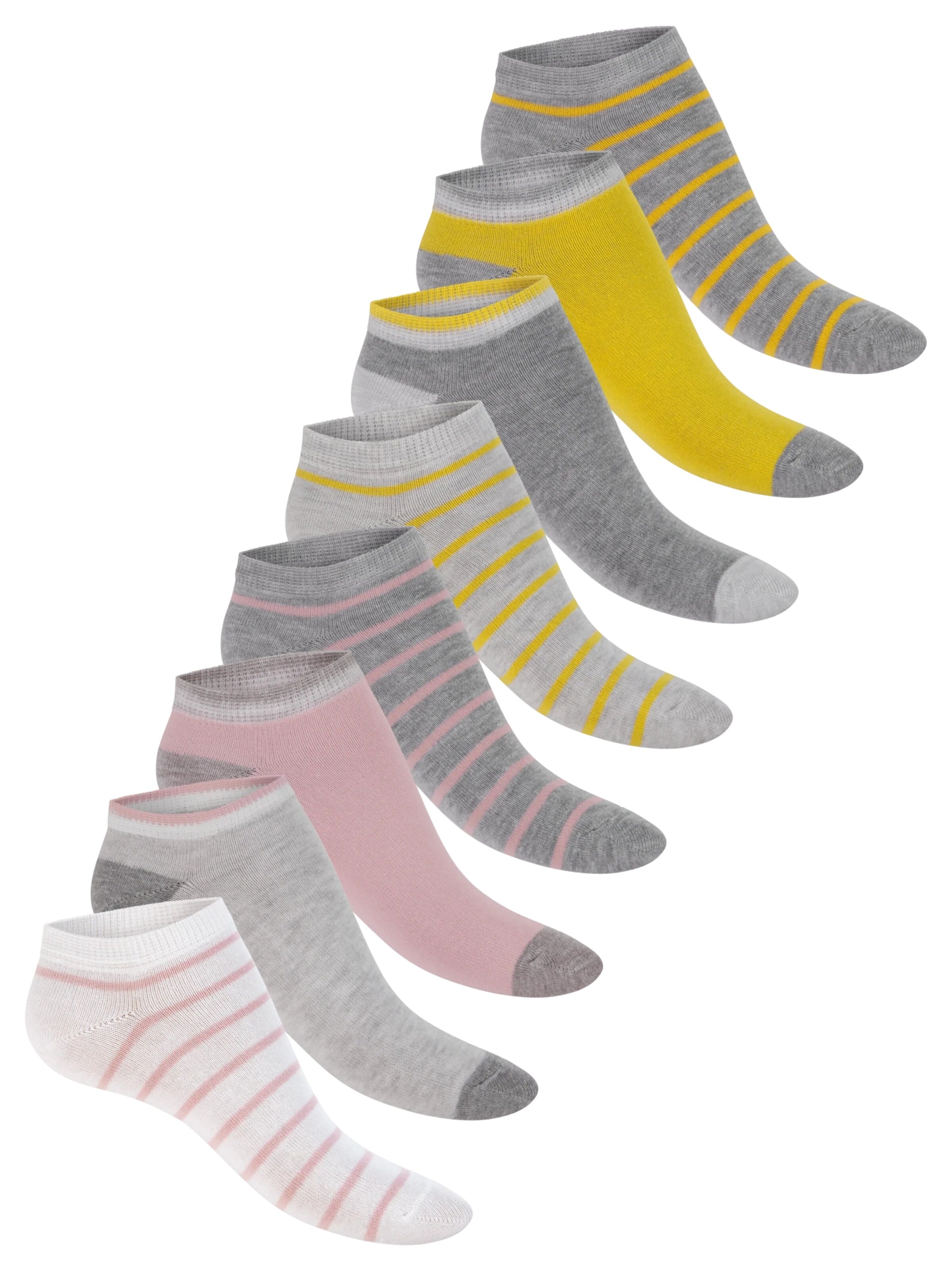 footstar Ankle Socks 'Ringel' in Yellow: front