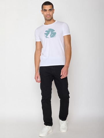 T-Shirt 'Guide Nature Clouds Ride' GREENBOMB en blanc