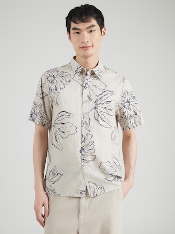 Coupe regular Chemise 'INGarden' INDICODE JEANS en gris : devant