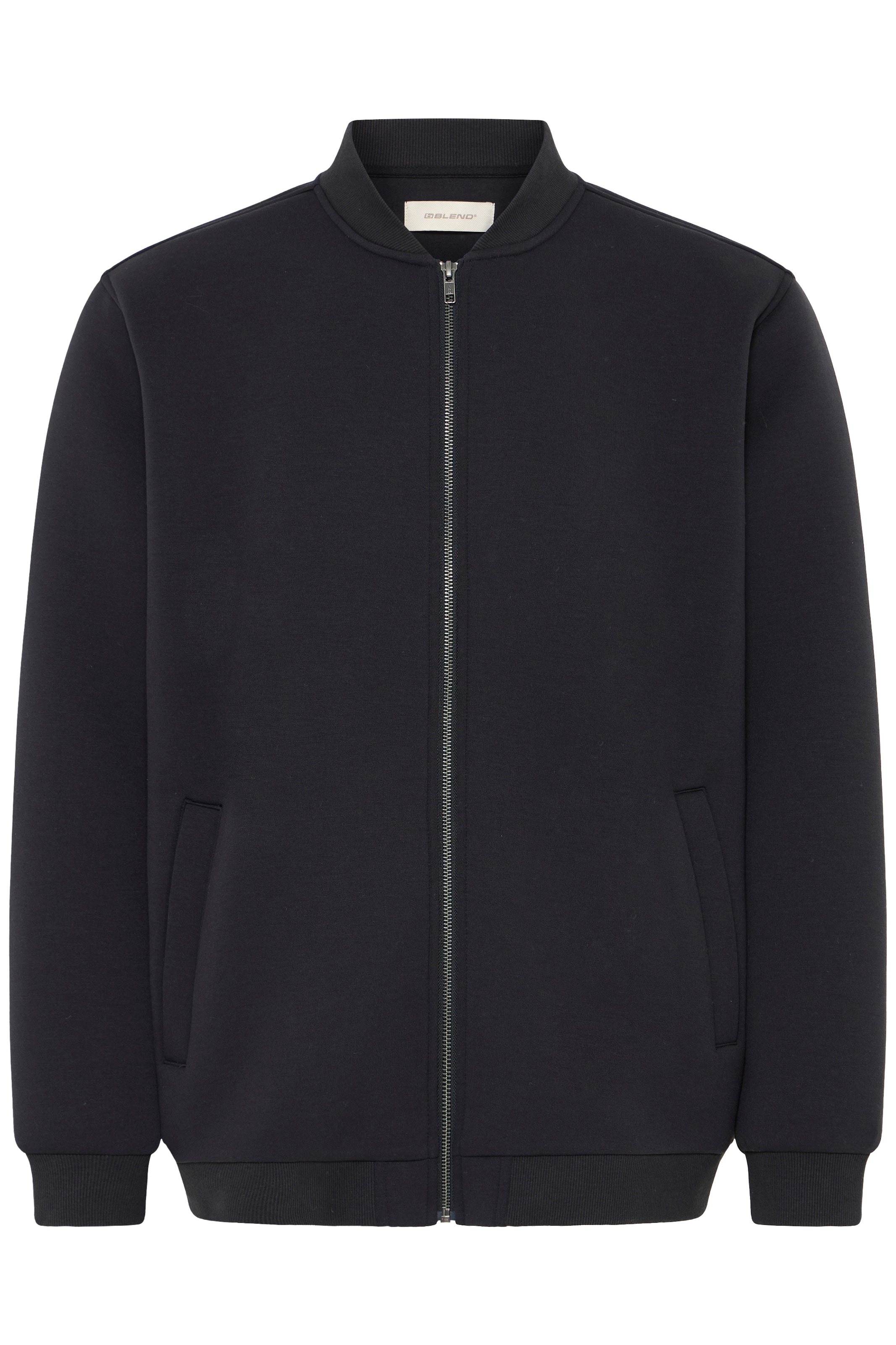 BLEND - Sudadera con cremallera 'BHKEIRAN SCUBA' en negro: frente