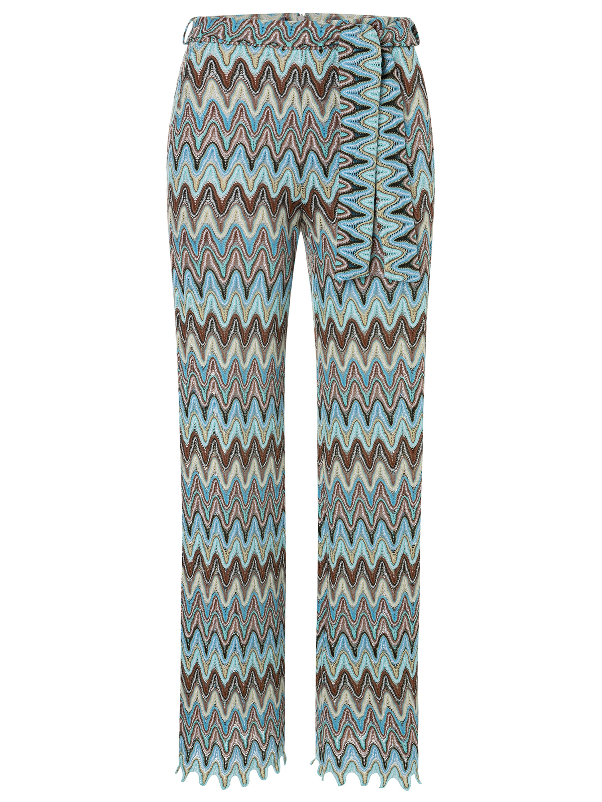 Ana Alcazar Hose in hellblau / braun / hellgelb / schwarz, Produktansicht