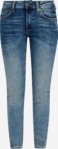 QS Skinny Jeans in Blauw: voorkant