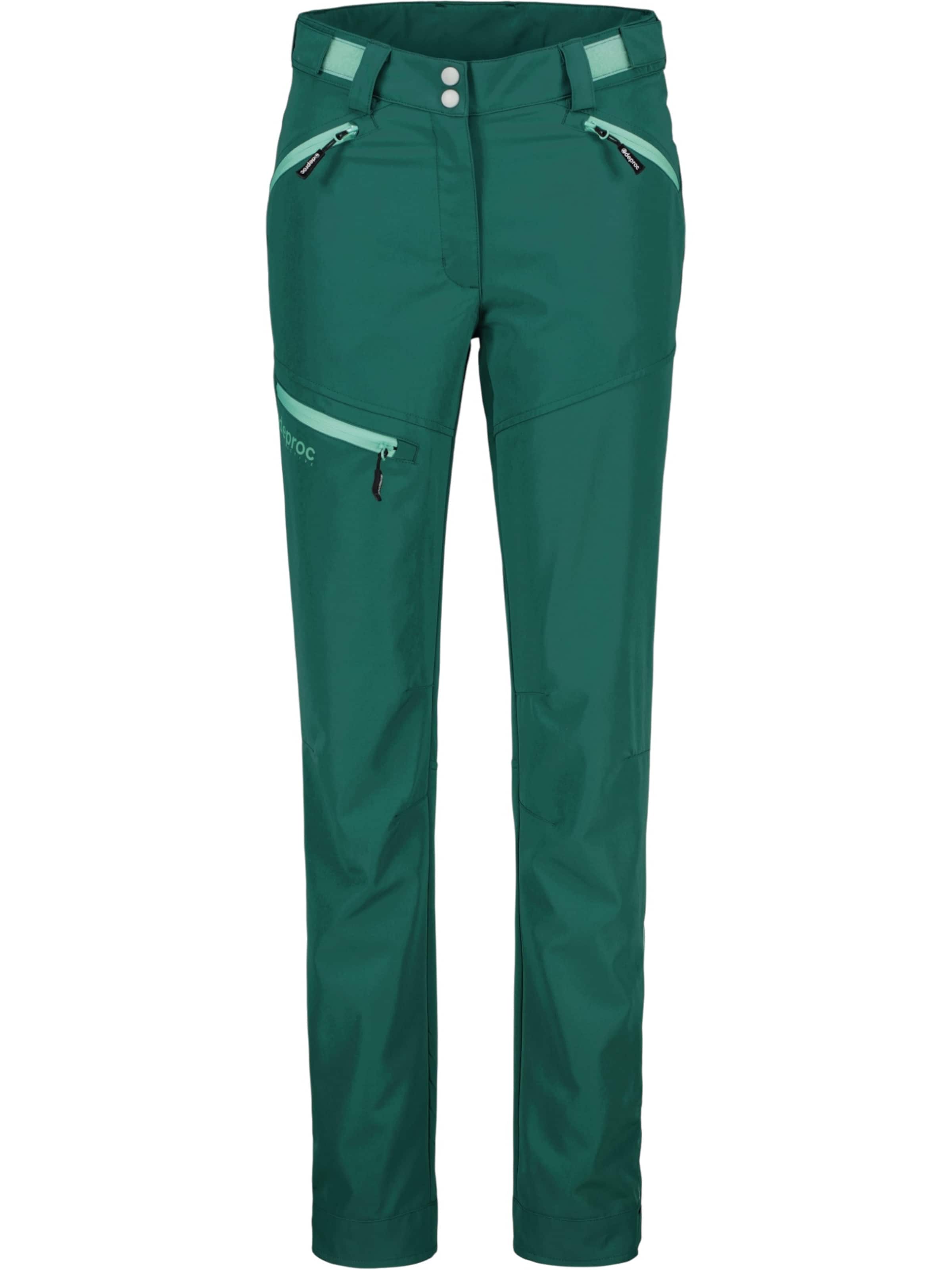 deproc Slimfit Outdoorbroek in Groen: voorkant