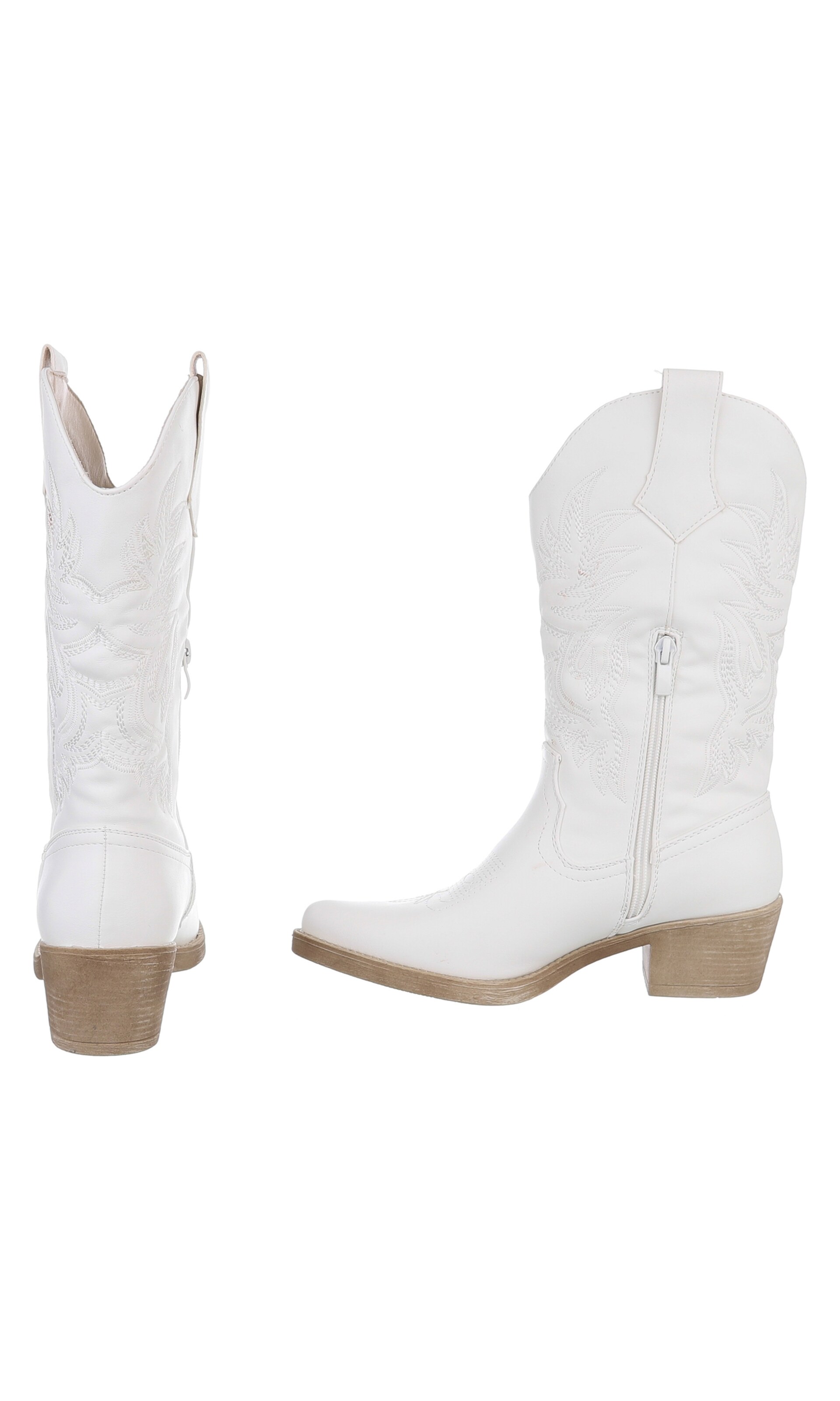 Ital-Design Cowboy Boots in White