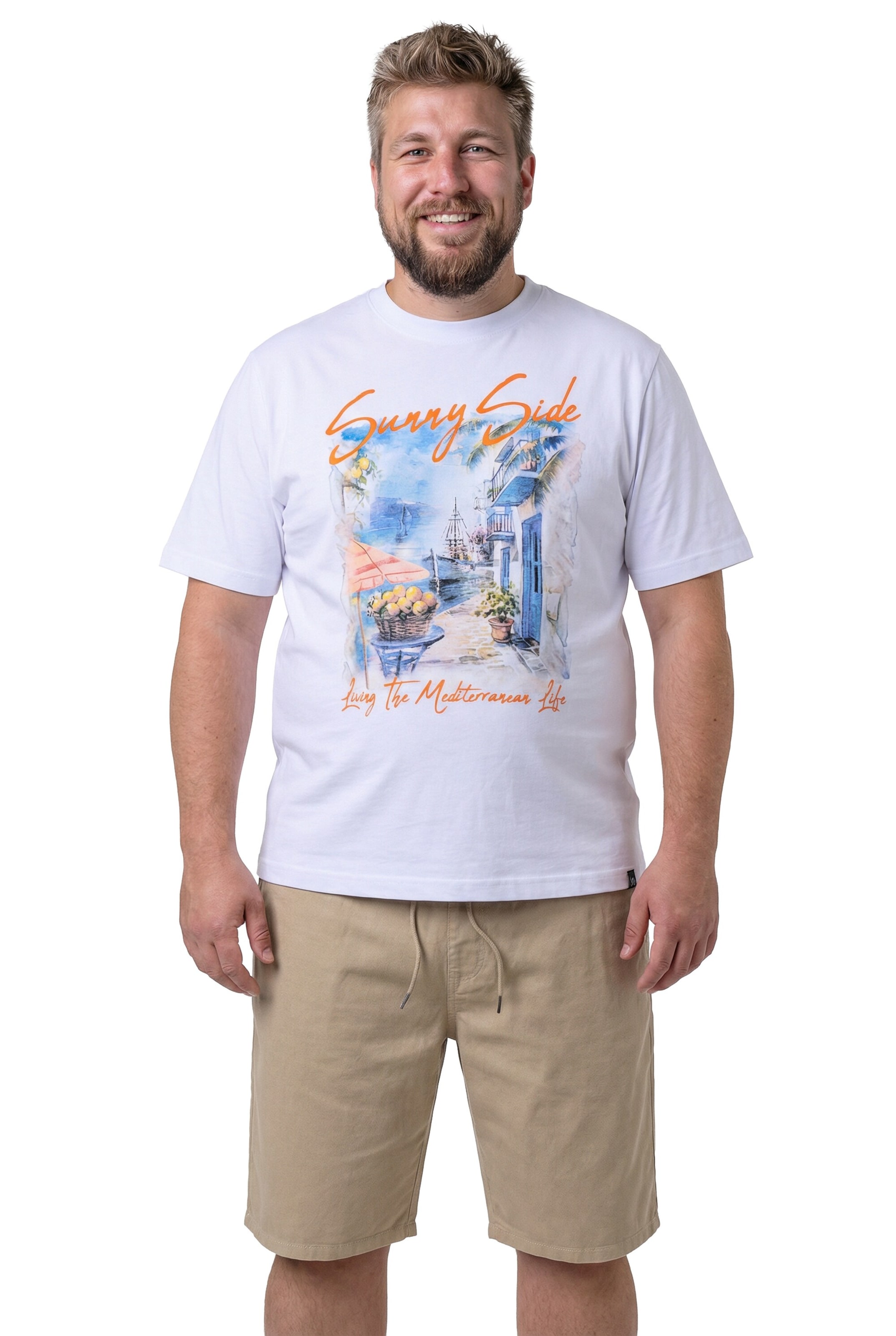 Men Plus Shirt in Weiß: Vorderseite