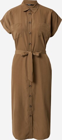 Robe-chemise 'Hannover' ONLY en marron : devant