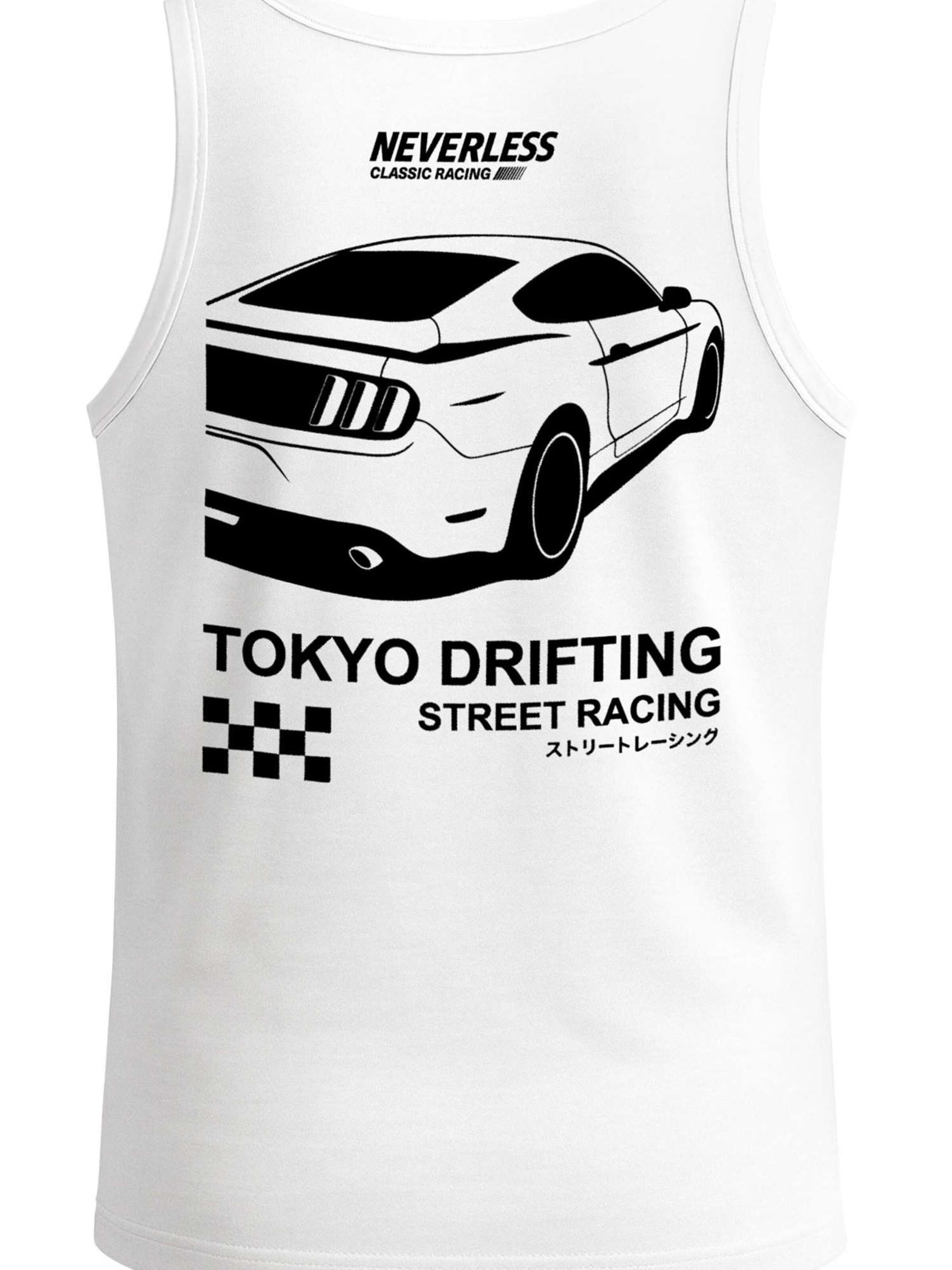 Neverless Shirt 'Tokyo Drifting'‌‌‌‌‌‌ in Weiß