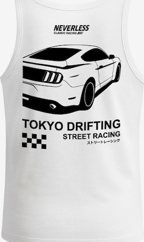 Neverless Shirt 'Tokyo Drifting' in White: front