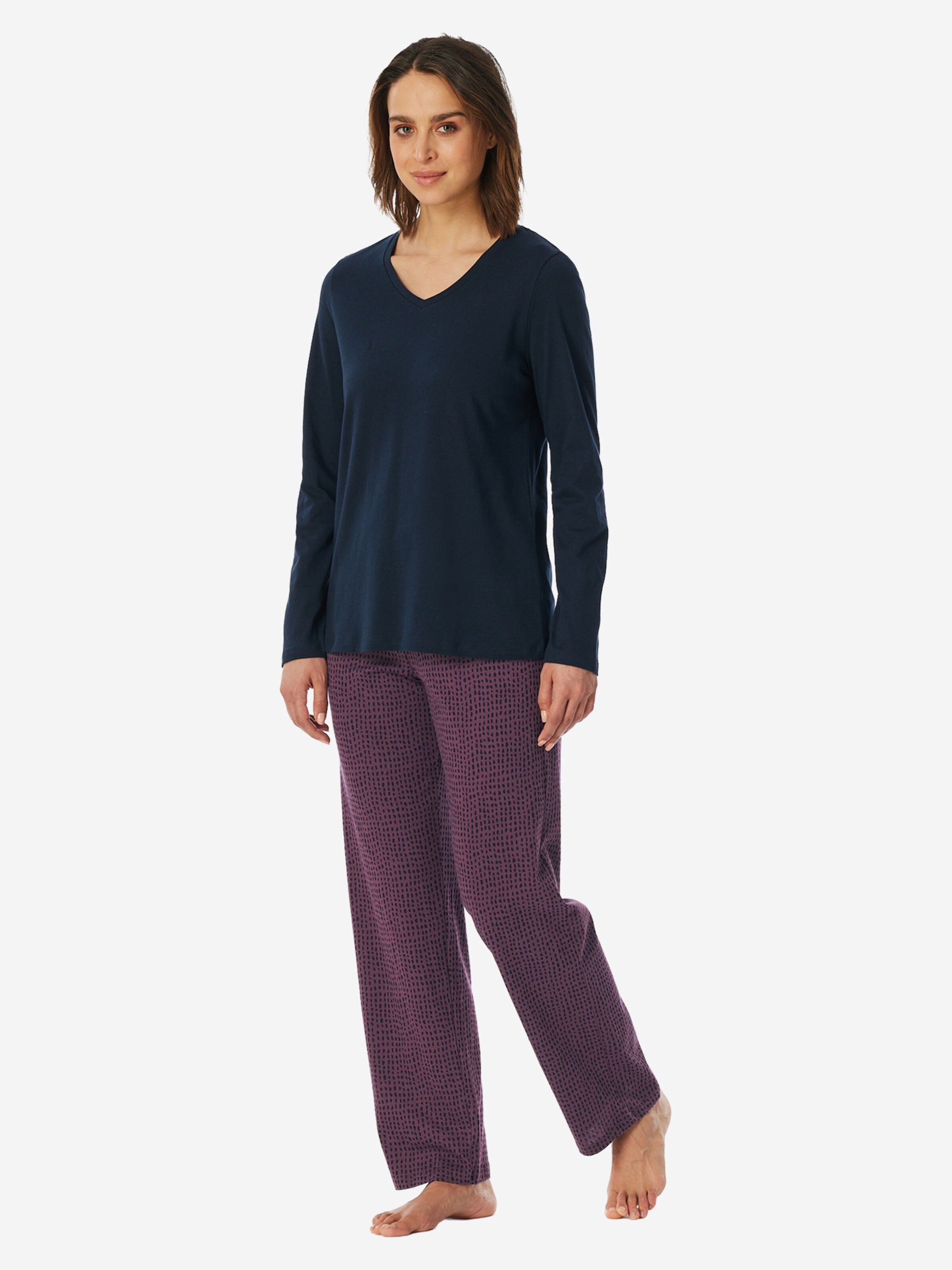 uncover by SCHIESSER Pyjama 'Nightwear' in Blauw: voorkant
