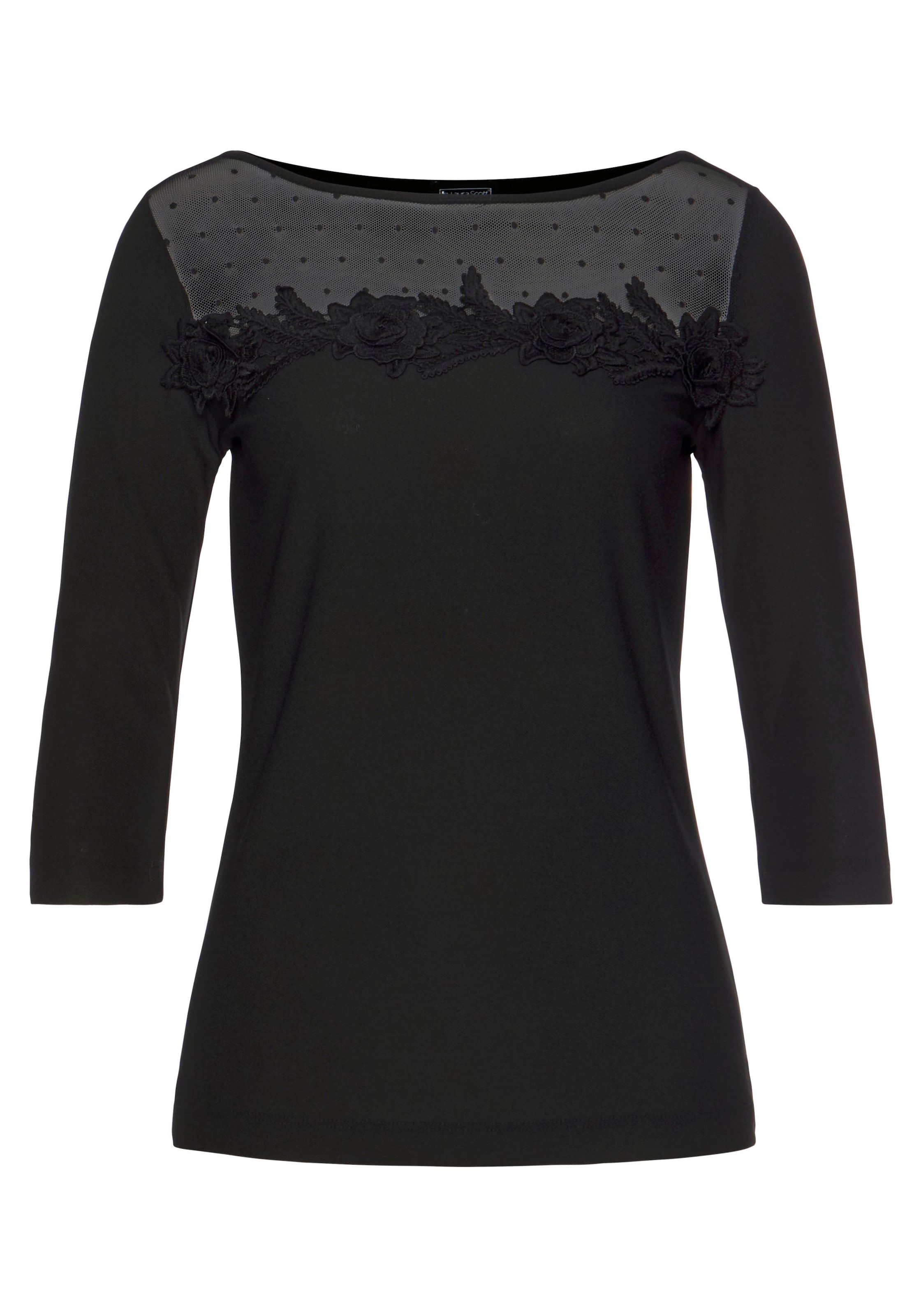 LAURA SCOTT Shirt in Black: front