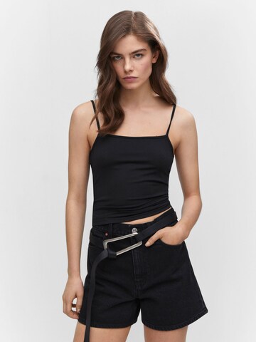 MANGO Top 'MATE' in Schwarz: Vorderseite