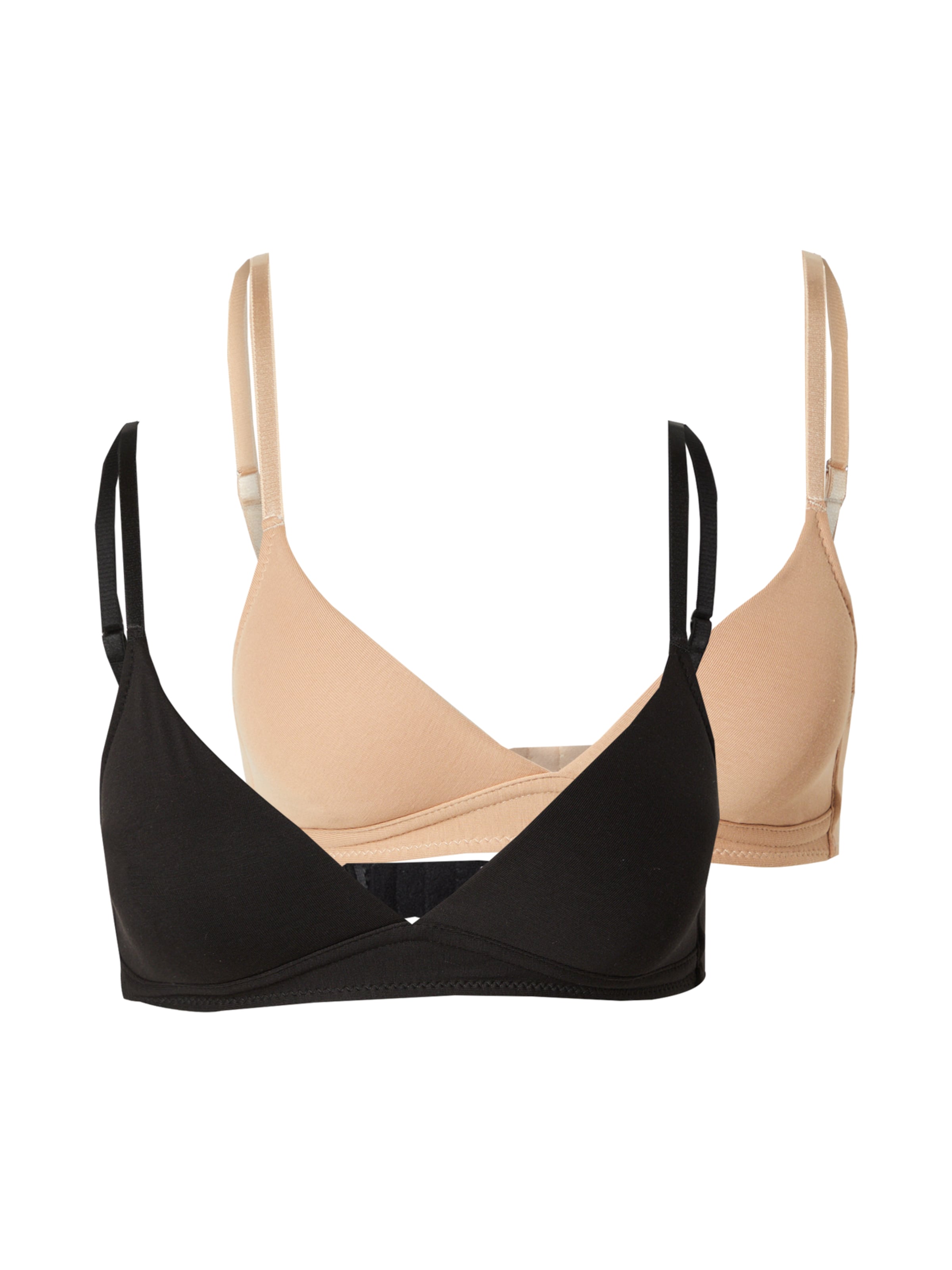 Trendyol T-särgi Rinnahoidja, värv must: eest vaates