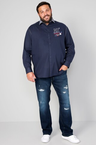 Boston Park Regular fit Button Up Shirt in Blue