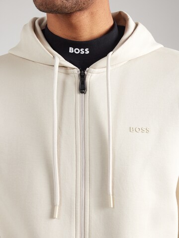 BOSS Zip-Up Hoodie 'Saggy' in Beige