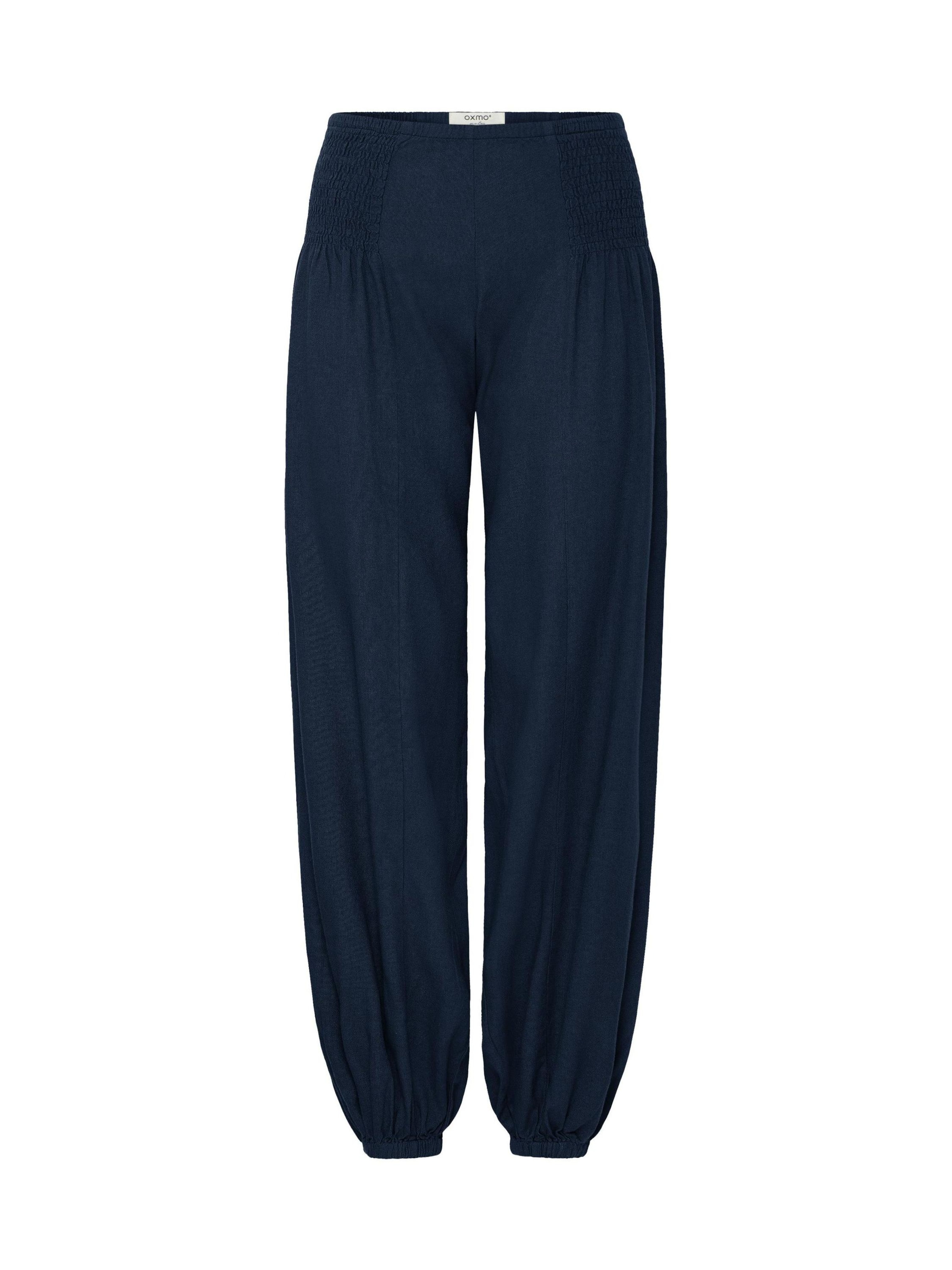 Oxmo - Loosefit Pantalón ' OXNInna Linen Mix Relaxed Fit ' en azul: frente