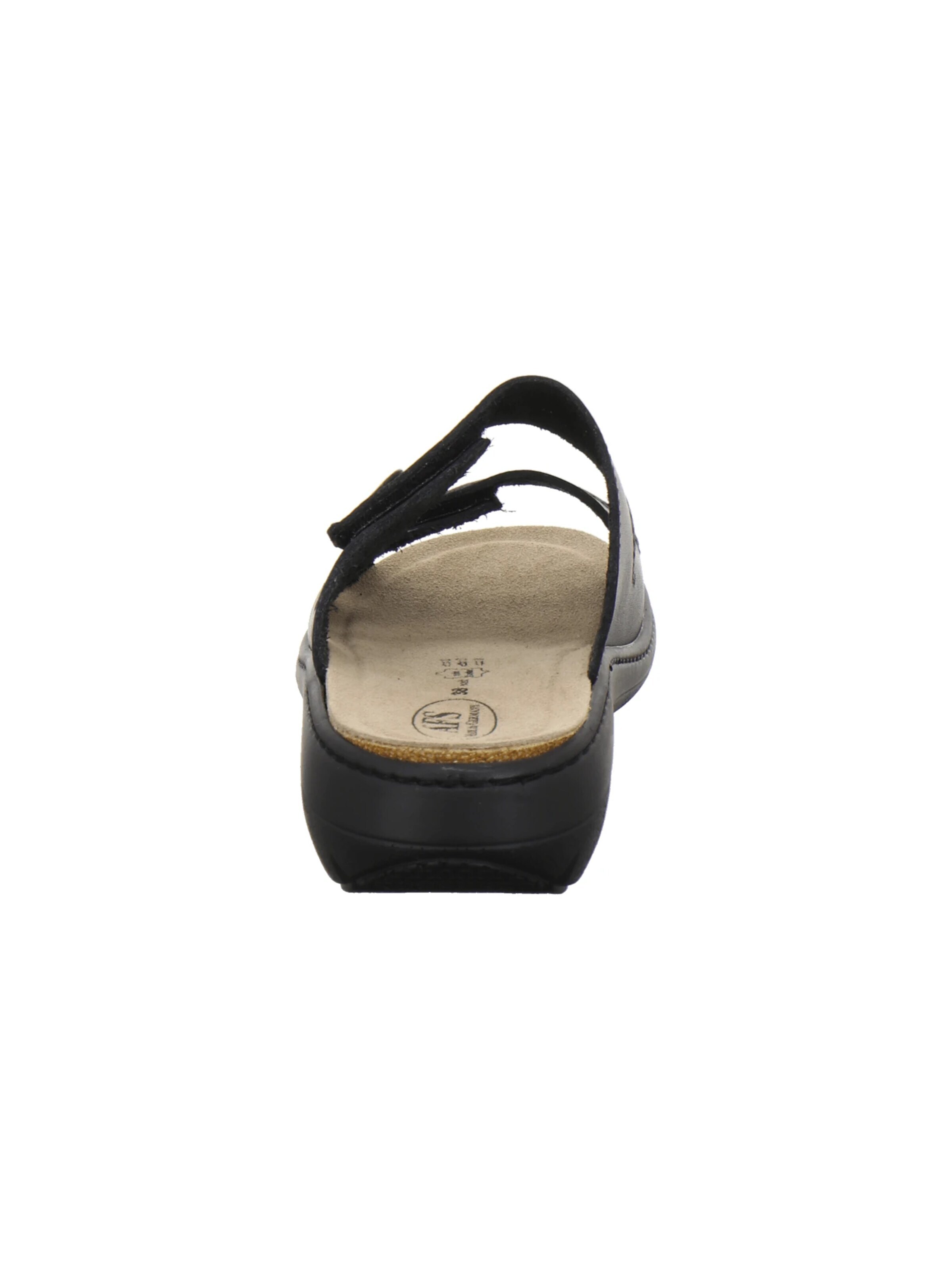 AFS-Schuhe - Zapatos abiertos 'Pantoletten Damen Wechselfußbett schwarz' en negro