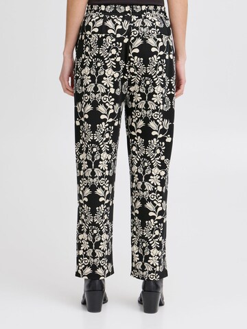 ICHI Regular Pants ' IHKATE PRINT PA29 ' in Black
