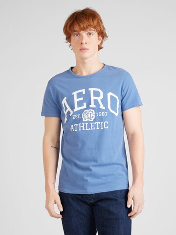 AÉROPOSTALE Тениска 'ATHLETICS' в синьо: отпред