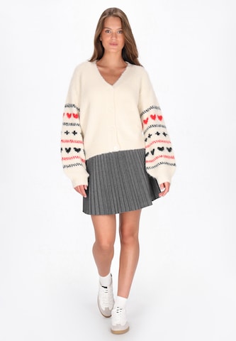 MYMO - Casaco de malha 'Young Fashion' em branco