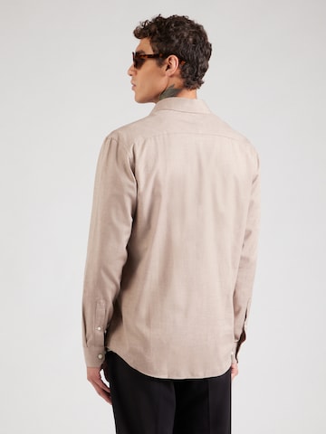 Coupe regular Chemise 'SLHLEO' SELECTED en beige