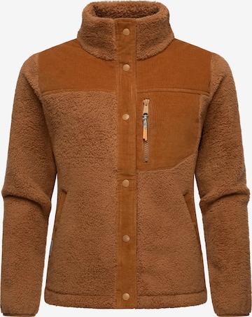 Ragwear Fleece jacket 'Appopis Block' in Brown: front