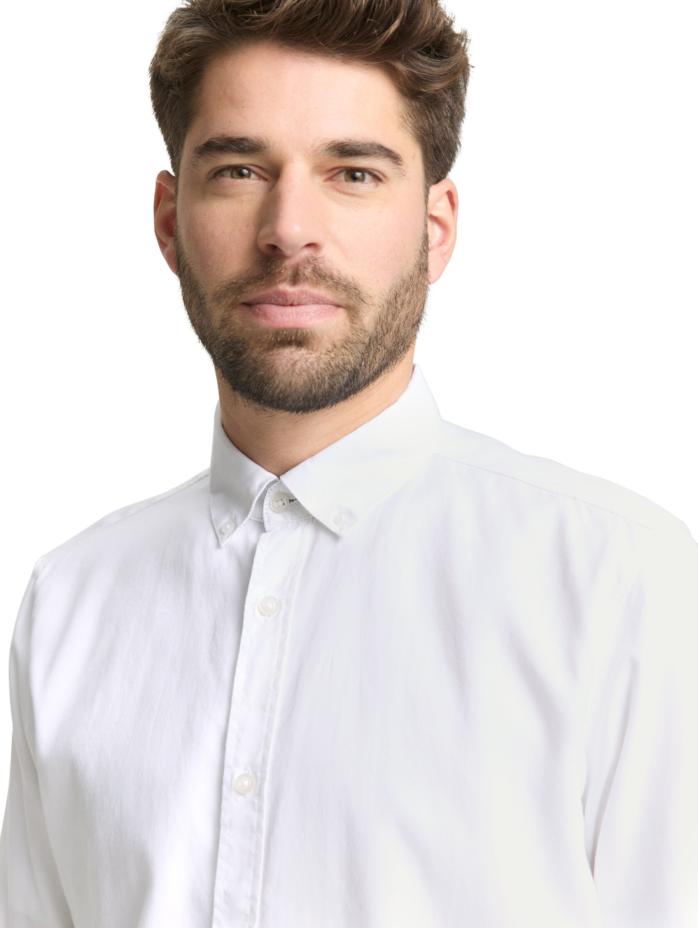 TOM TAILOR Regular Fit Businesshemd in Weiß