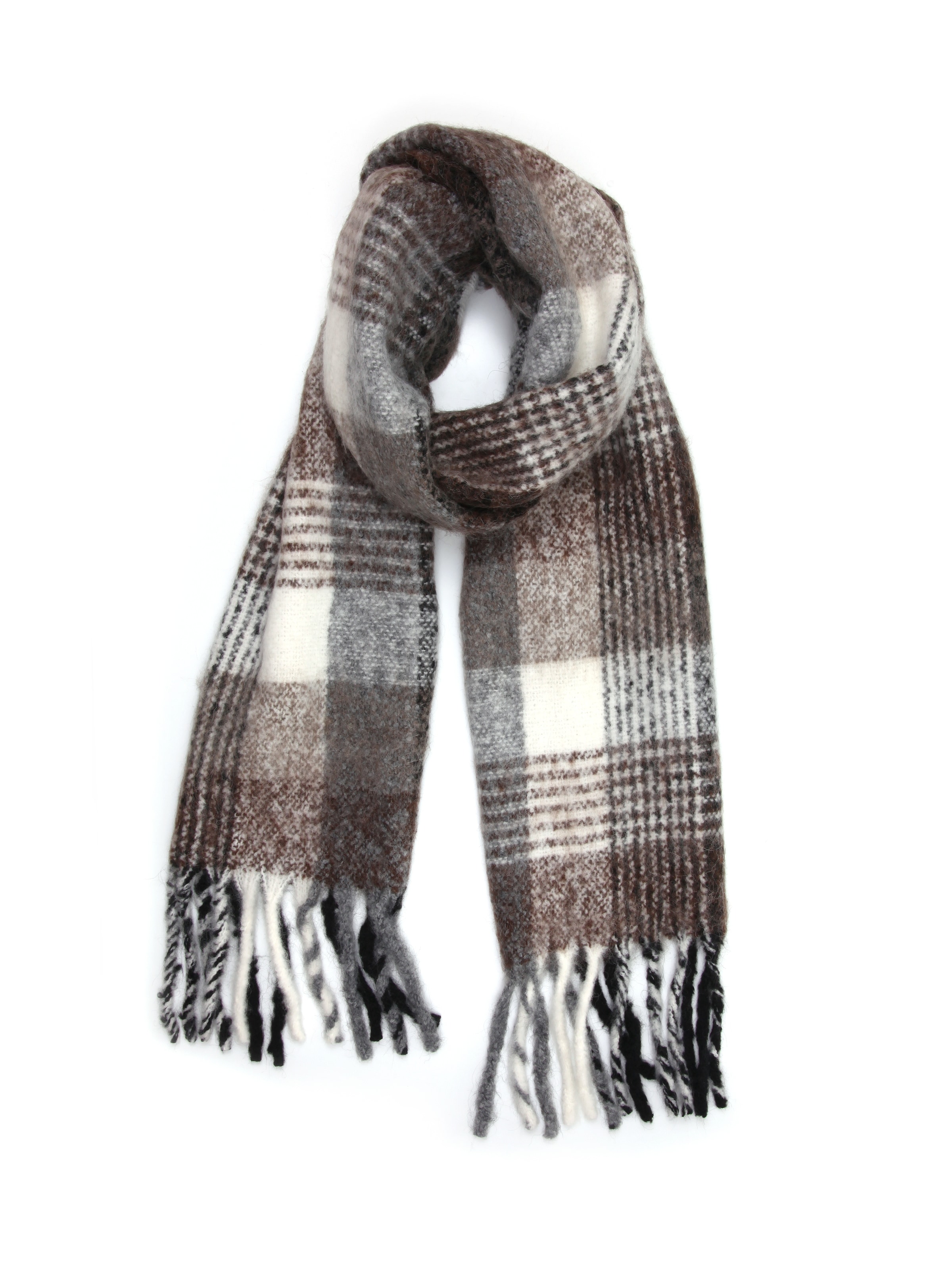 COLLEZIONE ALESSANDRO Scarf 'Beth' in Brown: front