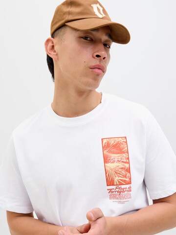 Maglietta 'JORALMERIA PALMS' di JACK & JONES in bianco