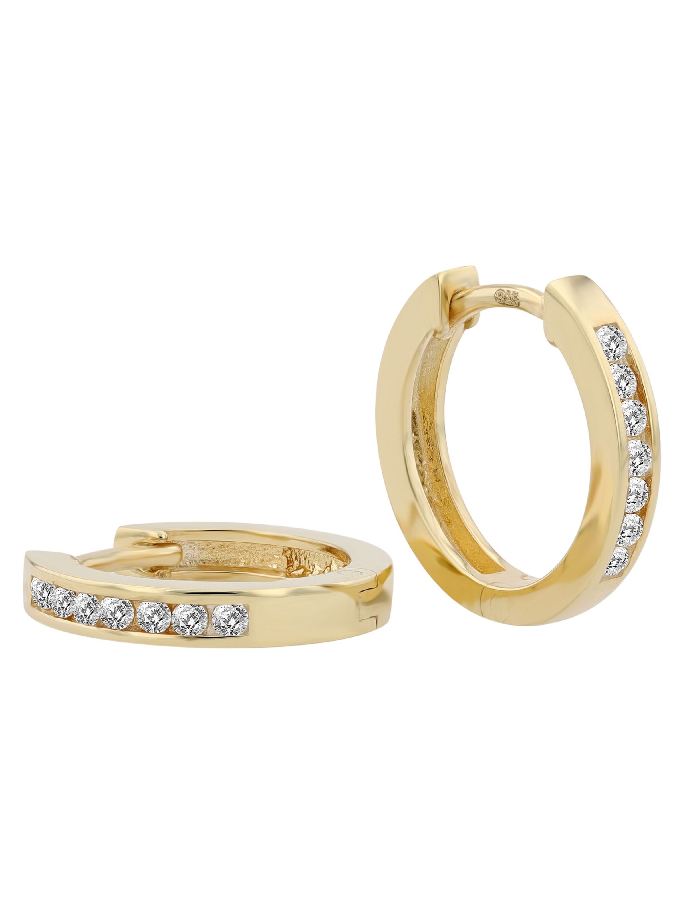 Akzent Earrings 'Ash, 925 Sterlingsilber, langlebig' in Gold