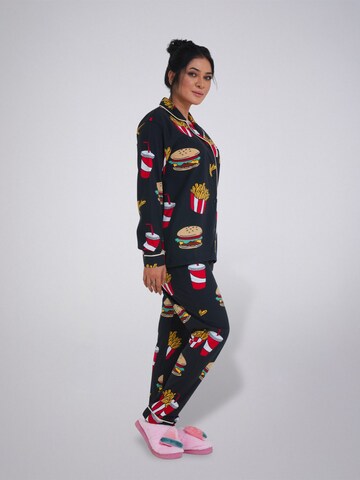 LEAFLETIC Pyjama‌‌‌ in Schwarz