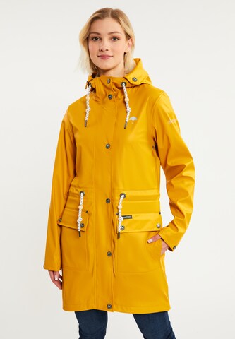 Schmuddelwedda Between-Seasons Coat in Yellow: front