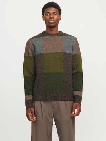 JACK & JONES Sweater in Green: front