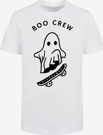 F4NT4STIC Shirt 'Boo Crew Halloween' in White: front