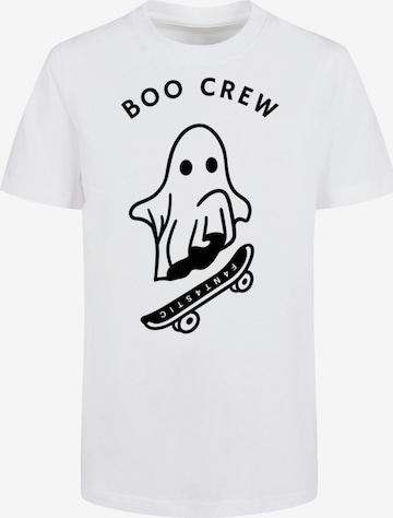 F4NT4STIC Shirt 'Boo Crew Halloween' in Weiß: predná strana