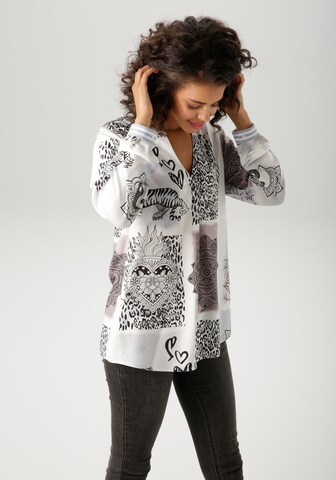 Aniston CASUAL Bluse in Weiß: Vorderseite