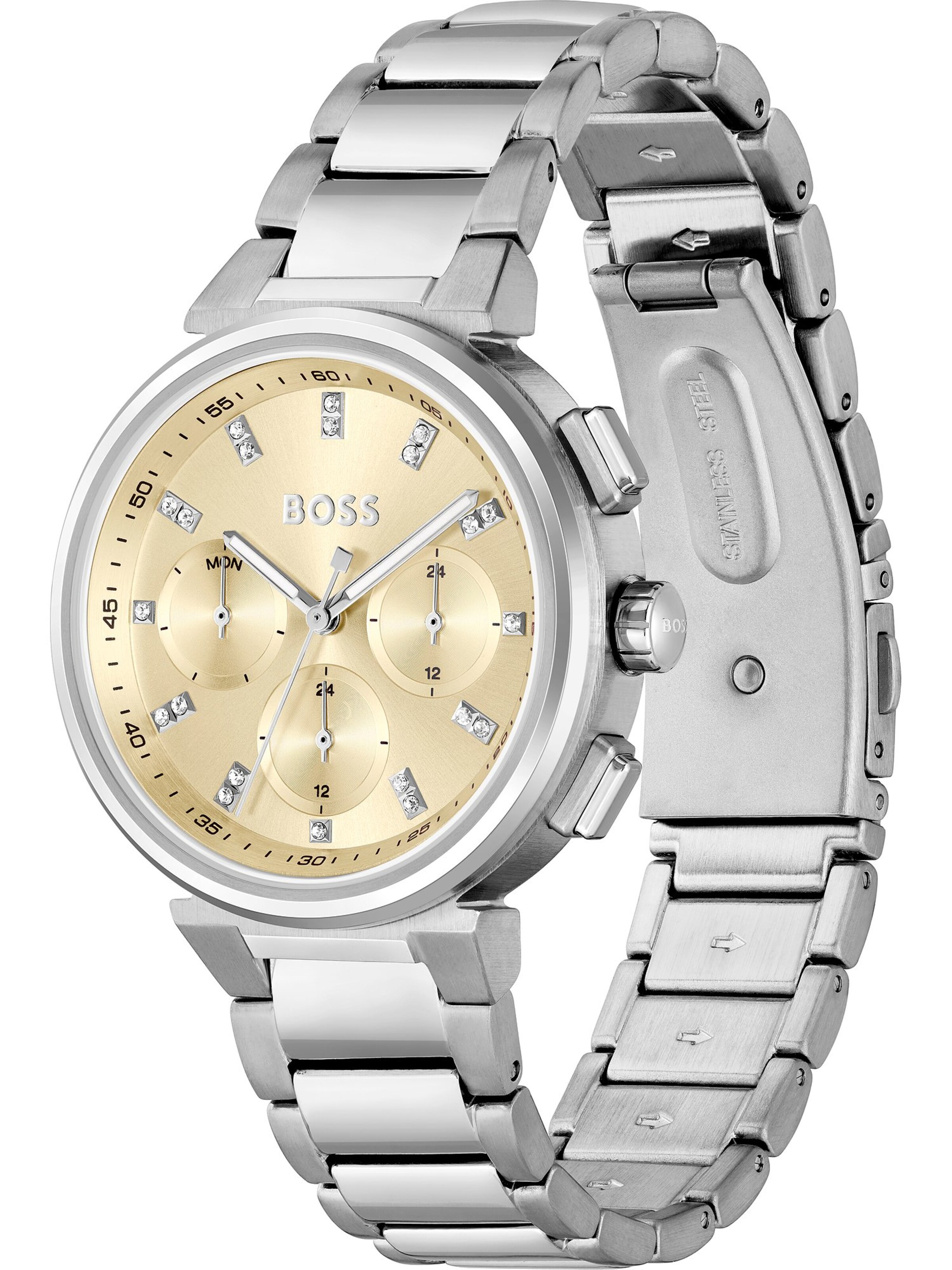 BOSSAnalogni sat - srebro boja