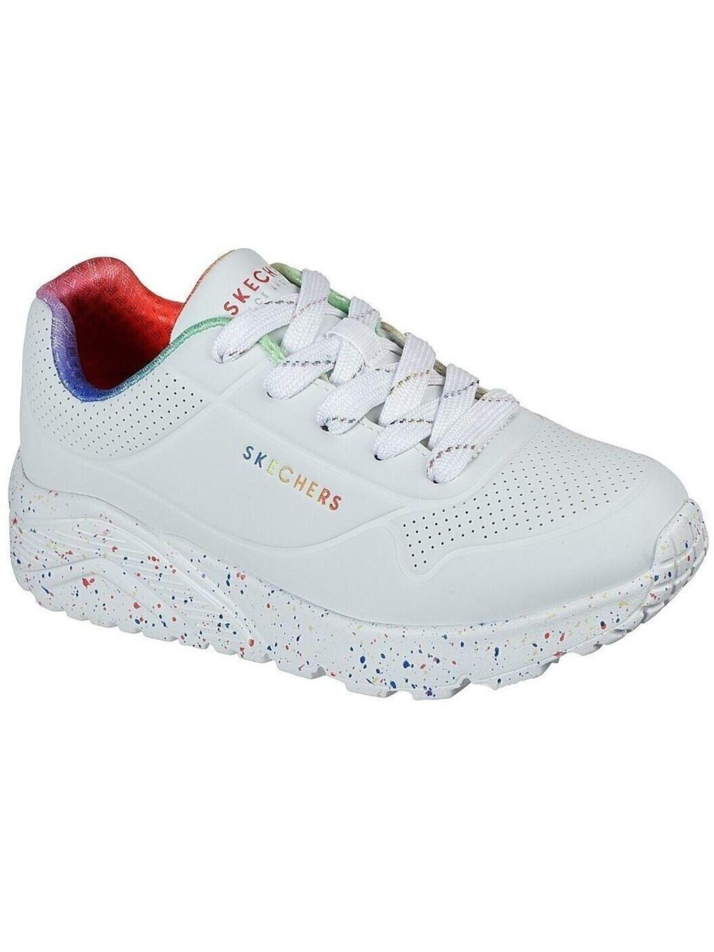 Scarpa sportiva 'Uno Lite - Rainbow S' di SKECHERS in bianco: frontale